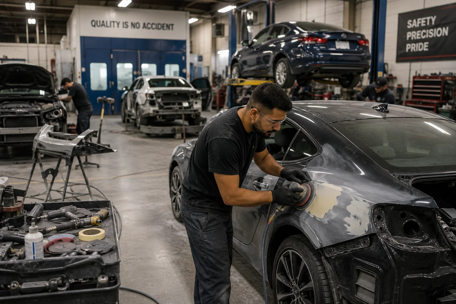 Body shop working