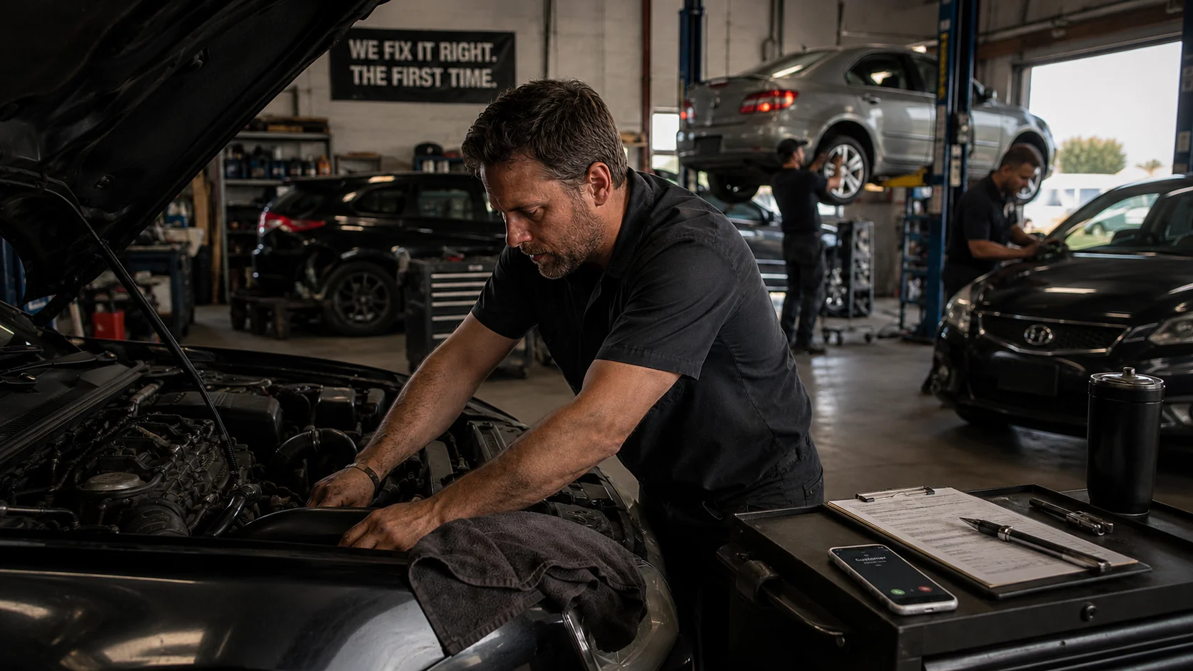 Mechanic working